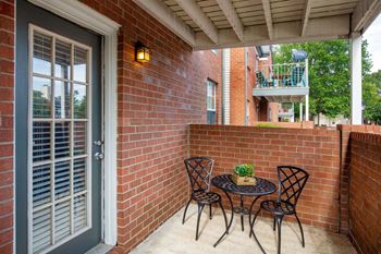 Private brick patio